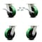 Service Caster 6 Inch Kingpinless Green Poly on Steel Wheel Caster Swivel Locks 2 Brakes, 4PK SCC-KP30S620-PUR-GB-SLB-BSL-2-BSL-2 - alternate 1